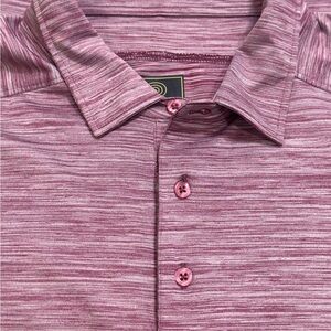 F/X Fusion Men's Casual Mauve Striped Button Down Shirt
